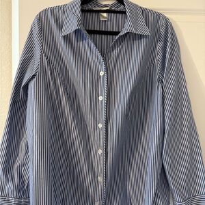 Blue Striped women’s button down